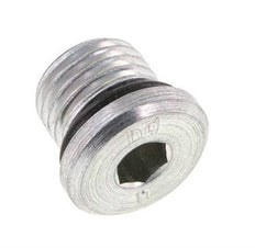 Plug UNF 7/16''-20 Steel NBR with Internal Hex 630bar (8851.5psi) [2 Pieces]