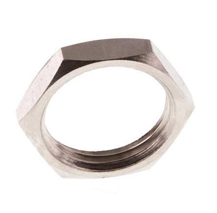 Lock Nut G3/8'' Nickel Plated Brass [10 Pieces]