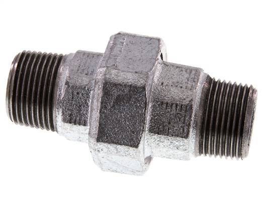 Union Straight Connector R1'' Cast Iron Flat Seal 25bar (351.25psi)