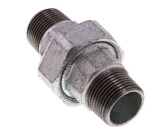 Union Straight Connector R1'' Cast Iron Flat Seal 25bar (351.25psi)