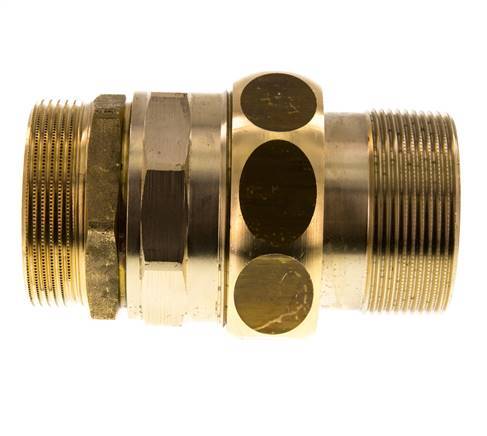 Union Straight Connector R2'' Brass Flat Seal Centellen 16bar (224.8psi)