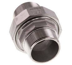 Union Straight Connector R1 1/2'' Stainless Steel Flat Seal PTFE 16bar (224.8psi)