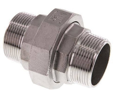 Union Straight Connector R1 1/2'' Stainless Steel Flat Seal PTFE 16bar (224.8psi)