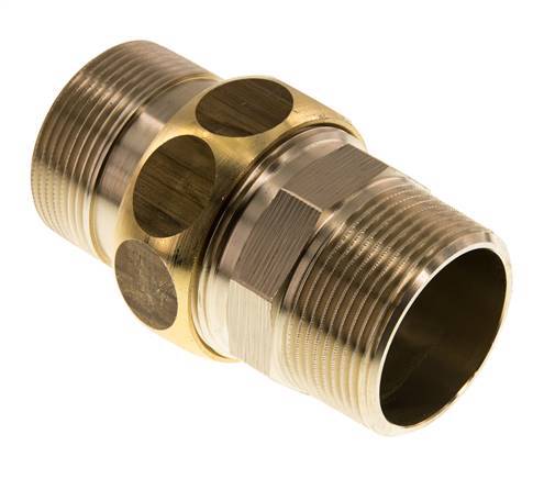 Union Straight Connector R1 1/2'' Brass Flat Seal Centellen 16bar (224.8psi)