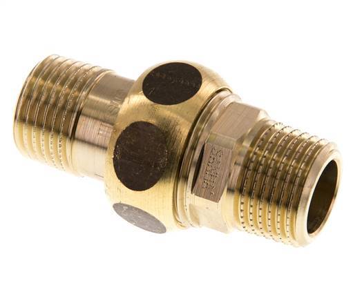 Union Straight Connector R1/2'' Brass Flat Seal Centellen 16bar (224.8psi)