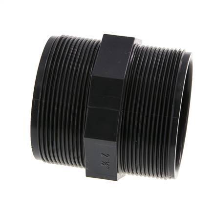 Reducing Double Nipple G2 1/2'' PVC-U 16bar (224.8psi) EN 1452-3