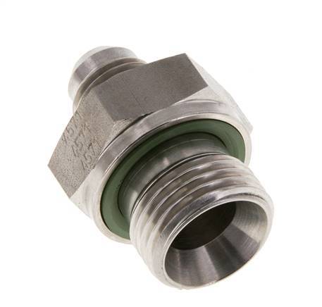 JIC Double Nipple G1/2'' x UNF 9/16''-18 Stainless Steel FKM 275bar (3863.75psi)