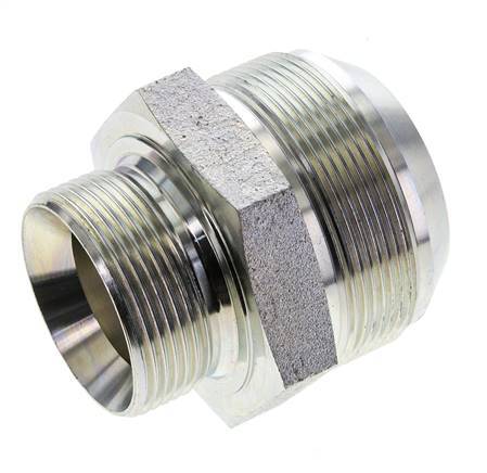 JIC Double Nipple G1 1/2'' x UN 2-1/2''-12 Steel NBR 80bar (1124.0psi)