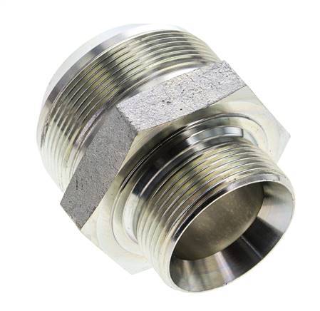 JIC Double Nipple G1 1/2'' x UN 2-1/2''-12 Steel NBR 80bar (1124.0psi)