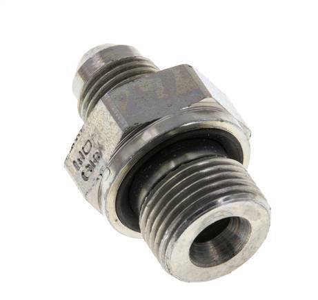 JIC Double Nipple G3/8'' x UNF 1/2''-20 Steel NBR 275bar (3863.75psi) [2 Pieces]