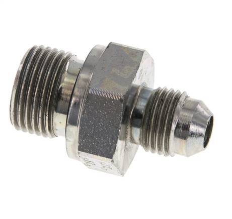 JIC Double Nipple G3/8'' x UNF 1/2''-20 Steel NBR 275bar (3863.75psi) [2 Pieces]