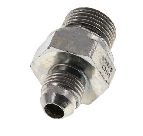 JIC Double Nipple G3/8'' x UNF 1/2''-20 Steel NBR 275bar (3863.75psi) [2 Pieces]