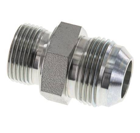 JIC Double Nipple G3/4'' x UN 1-3/16''-12 Steel NBR 170bar (2388.5psi)