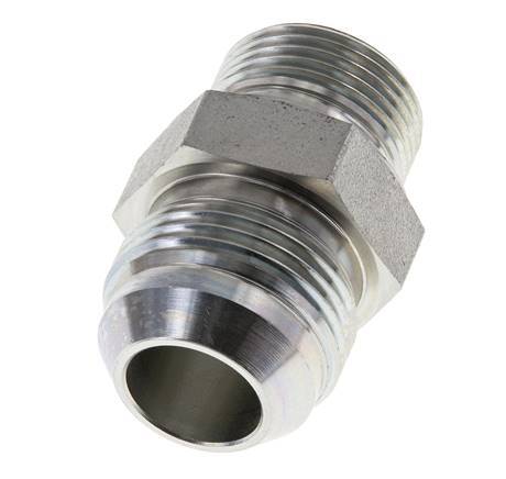 JIC Double Nipple G3/4'' x UN 1-3/16''-12 Steel NBR 170bar (2388.5psi)
