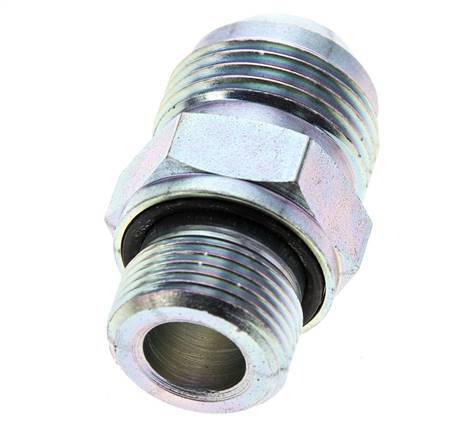 JIC Double Nipple M22 X 1.5 x UN 1-1/16''-12 Steel NBR 210bar (2950.5psi)