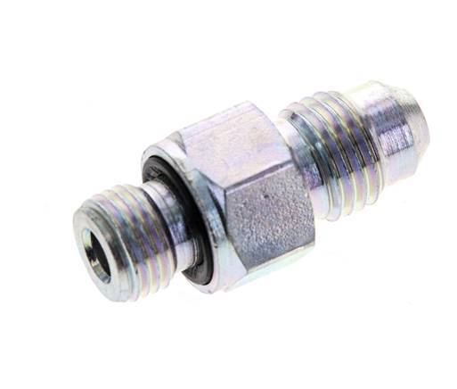 JIC Double Nipple M10 X 1 x UNF 7/16''-20 Steel NBR 310bar (4355.5psi)