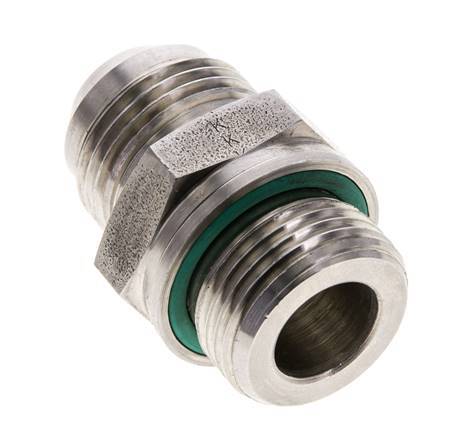 JIC Double Nipple M27 X 2 x UN 1-1/16''-12 Stainless Steel FKM 210bar (2950.5psi)