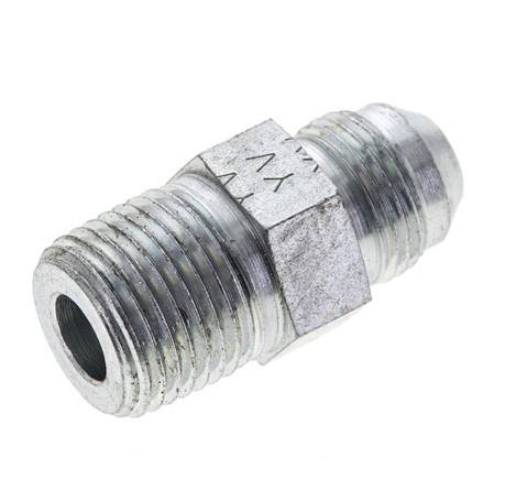 JIC Double Nipple UNF 3/4''-16 x 1/2'' NPT Steel 210bar (2950.5psi) [2 Pieces]