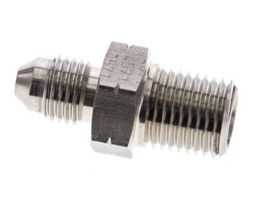 JIC Double Nipple UNF 7/16''-20 x 1/4'' NPT Stainless Steel 275bar (3863.75psi)