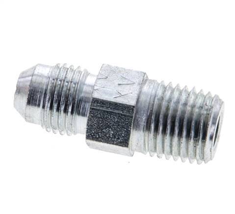 JIC Double Nipple UNF 1/2''-20 x 1/4'' NPT Steel 275bar (3863.75psi) [2 Pieces]
