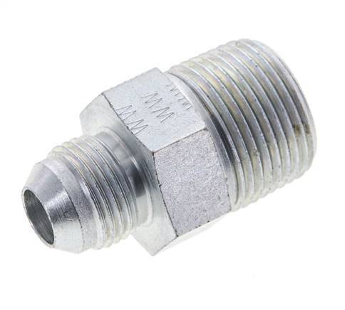 JIC Double Nipple UNF 3/4''-16 x 3/4'' NPT Steel 170bar (2388.5psi)