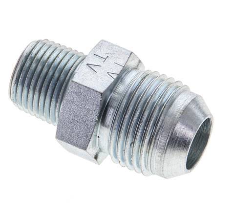 JIC Double Nipple UNF 7/8''-14 x 3/8'' NPT Steel 210bar (2950.5psi) [2 Pieces]
