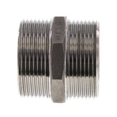 Double Nipple G1 1/2'' Stainless Steel Flat Seal 16bar (224.8psi) 51mm Hex