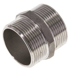 Double Nipple G1 1/2'' Stainless Steel Flat Seal 16bar (224.8psi) 51mm Hex