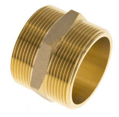 Double Nipple G2'' Brass Flat Seal 16bar (224.8psi) 60mm Hex