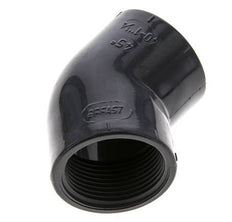 45deg Angled Fitting Rp1 1/4'' Female PVC-U 16bar (224.8psi) EN 1452-3 [2 Pieces]