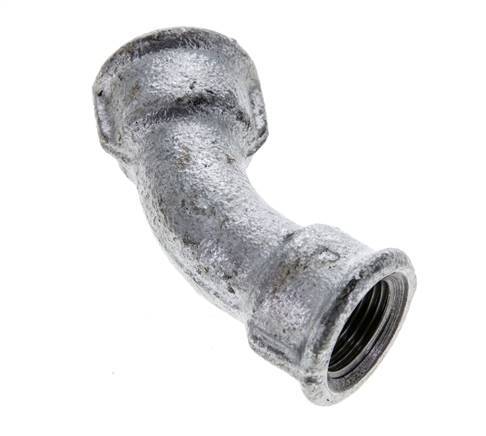45deg Angled Fitting Rp3/8'' Female Cast Iron 25bar (351.25psi) [2 Pieces]