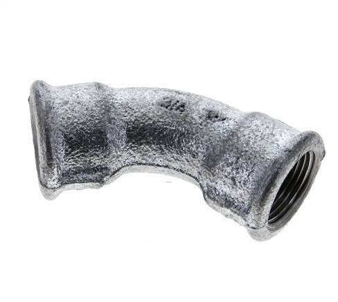 45deg Angled Fitting Rp3/4'' Female Cast Iron 25bar (351.25psi) [2 Pieces]