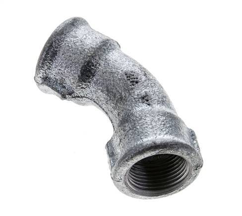 45deg Angled Fitting Rp3/4'' Female Cast Iron 25bar (351.25psi) [2 Pieces]