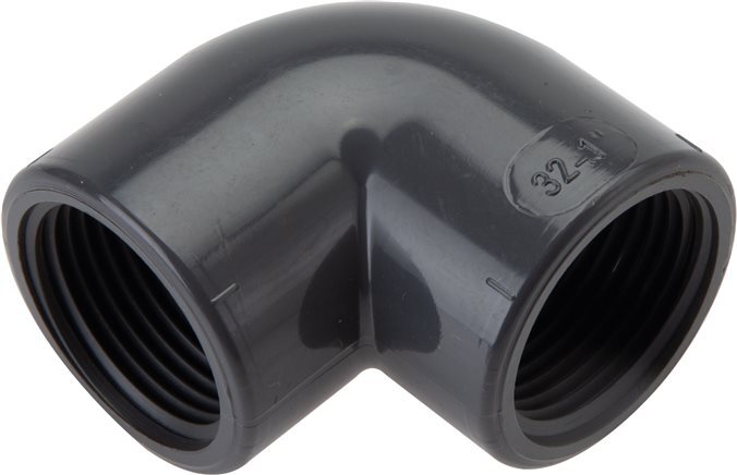 90deg Angled Fitting Rp3/8'' Female PVC-U 16bar (224.8psi) EN 1452-3 [5 Pieces]