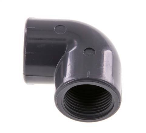 90deg Angled Fitting Rp3/4'' Female PVC-U 16bar (224.8psi) EN 1452-3 [5 Pieces]