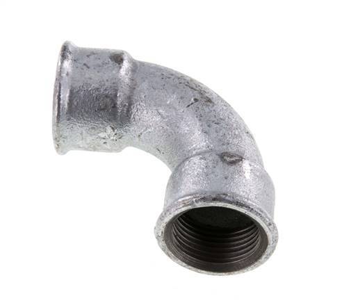 90deg Angled Fitting Rp1'' Female Short Cast Iron 25bar (351.25psi) [2 Pieces]