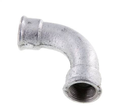 90deg Angled Fitting Rp1'' Female Long Cast Iron 25bar (351.25psi)