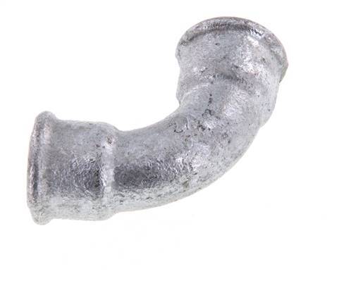 90deg Angled Fitting Rp1/2'' Female Short Cast Iron 25bar (351.25psi) [2 Pieces]