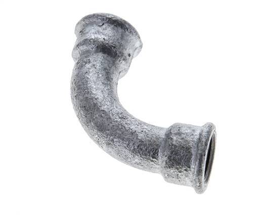 90deg Angled Fitting Rp3/8'' Female Long Cast Iron 25bar (351.25psi) [2 Pieces]