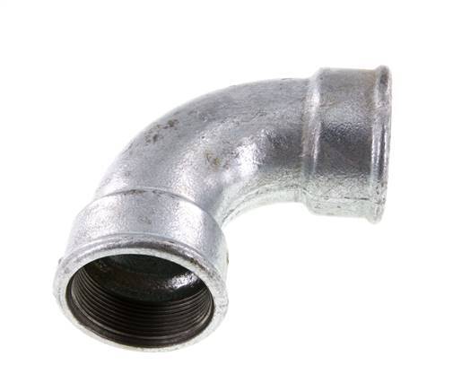 90deg Angled Fitting Rp2'' Female Short Cast Iron 25bar (351.25psi)