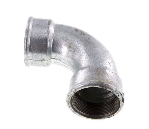 90deg Angled Fitting Rp2'' Female Short Cast Iron 25bar (351.25psi)