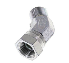 45deg Angled Fitting G3/8'' Female x Male High Pressure Steel 60° Cone 325bar (4566.25psi) Hydraulic