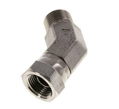 45deg Angled Fitting G3/8'' Female x Male High Pressure Stainless Steel 60° Cone 325bar (4566.25psi) Hydraulic