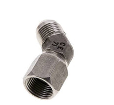 45deg JIC Angled Fitting UNF 3/4''-16 Male x Female Stainless Steel 275bar (3863.75psi)