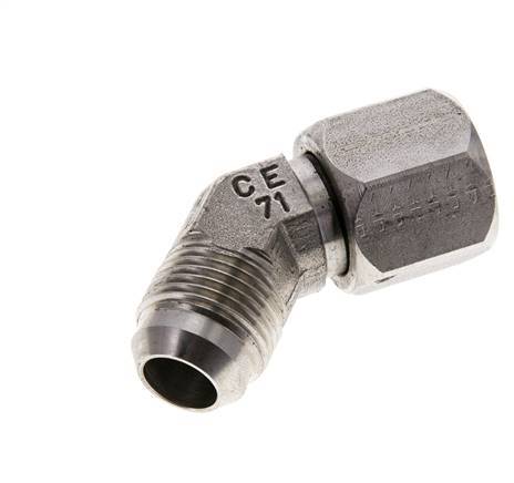 45deg JIC Angled Fitting UNF 7/8''-14 Male x Female Stainless Steel 210bar (2950.5psi)