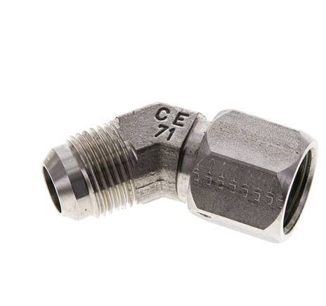 45deg JIC Angled Fitting UNF 7/8''-14 Male x Female Stainless Steel 210bar (2950.5psi)