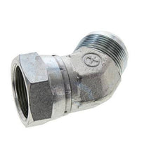 45deg JIC Angled Fitting UN 1-5/8''-12 Male x Female Steel 140bar (1967.0psi)