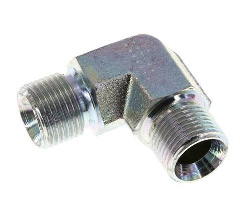 90deg Angled Fitting G3/8'' High Pressure Steel 60° Cone 325bar (4566.25psi) Hydraulic