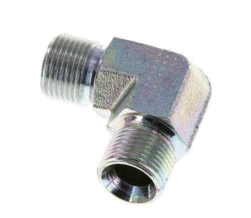 90deg Angled Fitting G3/8'' High Pressure Steel 60° Cone 325bar (4566.25psi) Hydraulic