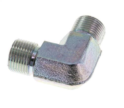 90deg Angled Fitting G3/8'' High Pressure Steel 60° Cone 325bar (4566.25psi) Hydraulic